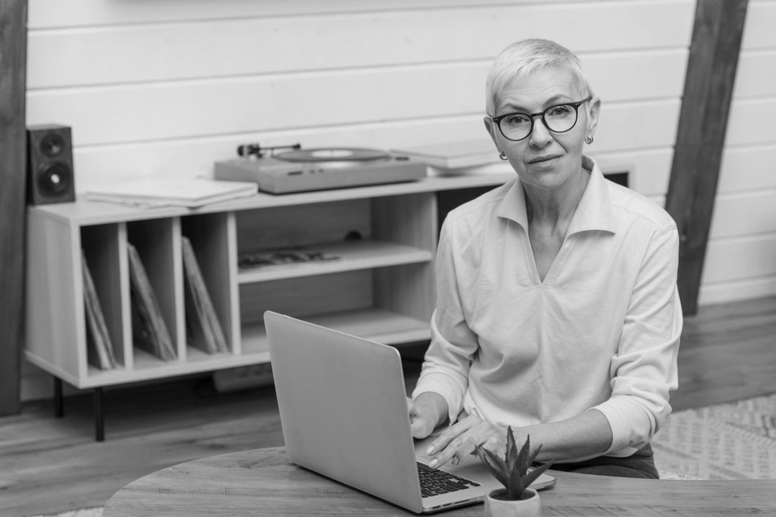 Person reviewing investment documents